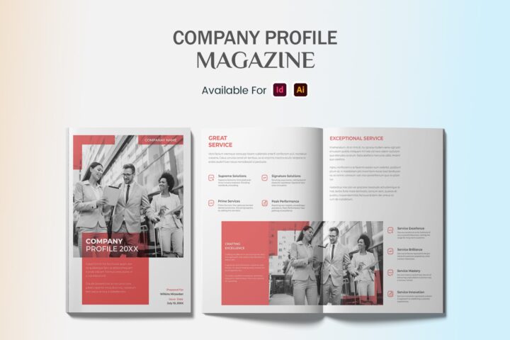 Company Profile Design Template | Best 18+ Page Layout – GraphyPix LLC