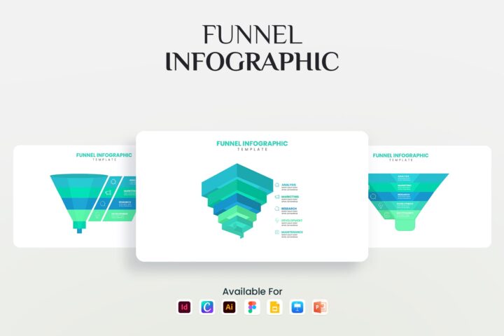 Funnel Infographic Design Template | 12 Unique Creative Slides ...